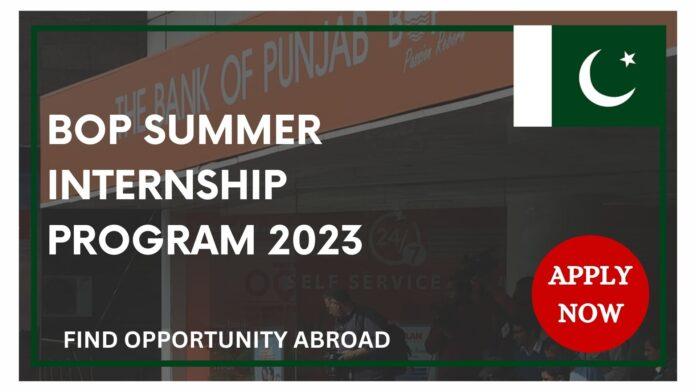 BOP Summer Internship Program 2023