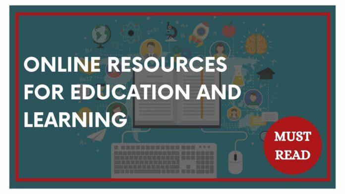 Online resources for education and learning