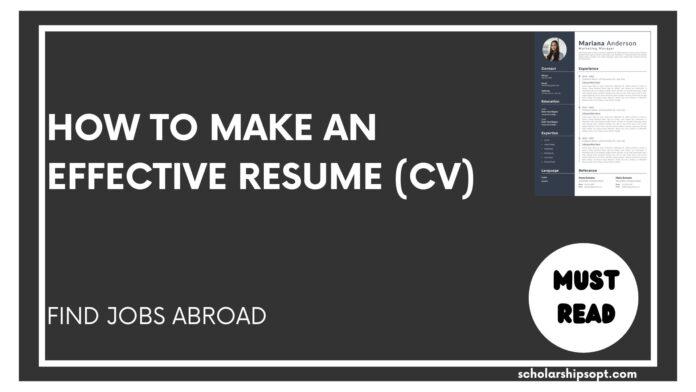 How to Make an Effective Resume